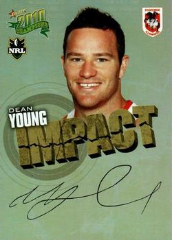 2010 NRL Champions - Impact Signature Gold #IS48 Dean Young Front